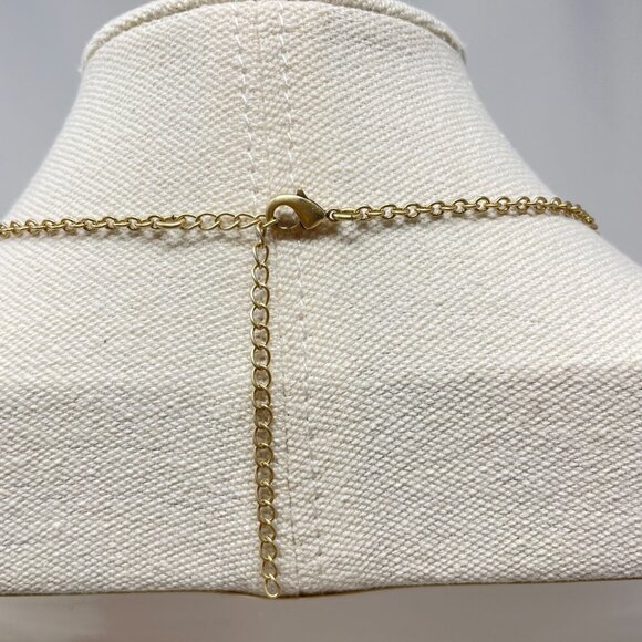 Vintage Starburst Rhinestone Necklace Gold & Silver‎ Tone Adjustable Chain - Picture 8 of 12